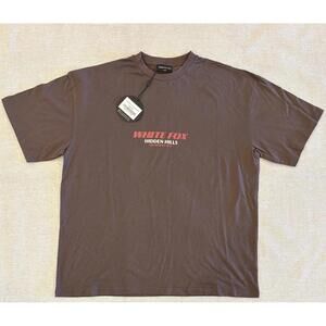 NWT White Fox "Moment in Time" Chocolate Crewneck Tee T-shirt Unisex, Size S/M